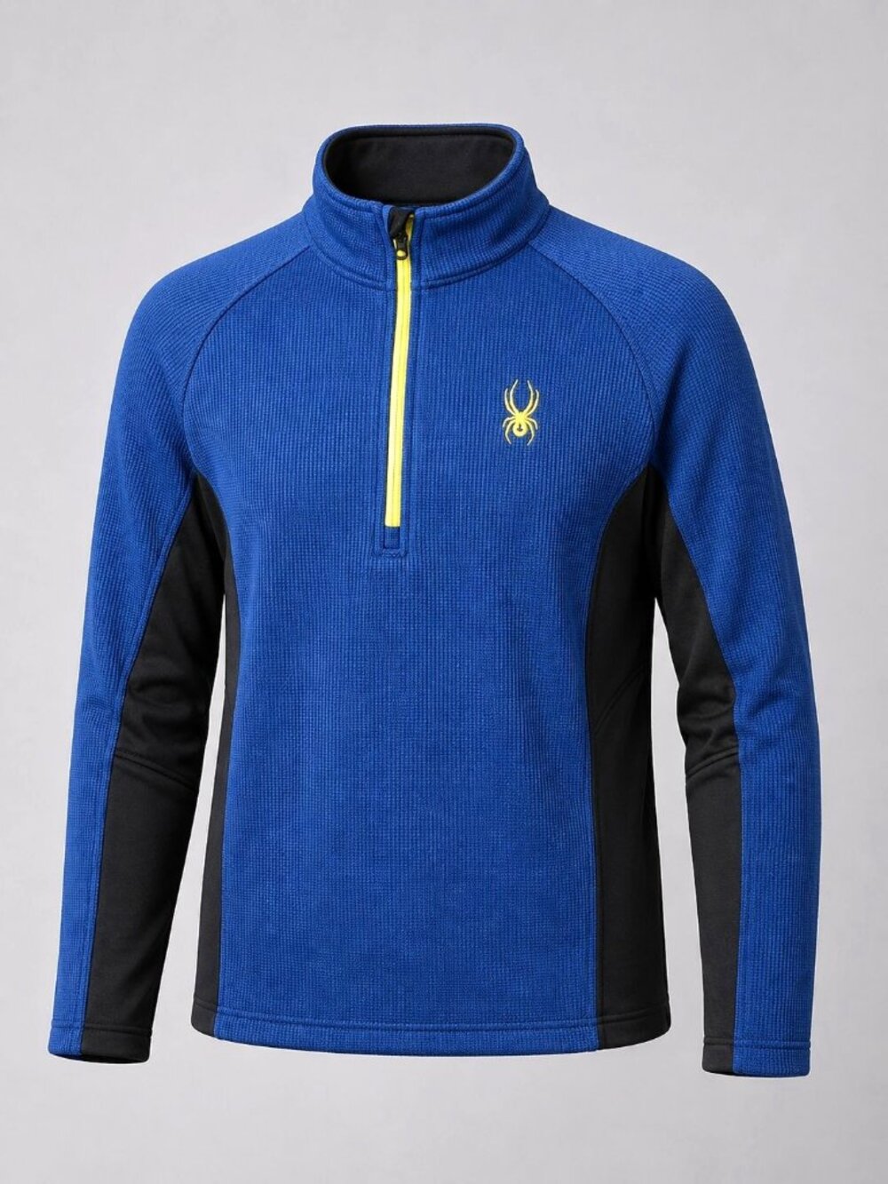 Spyder Men’s XL Outbound Pullover Sweater Blue Black Quarter Zip Mock Neck Core